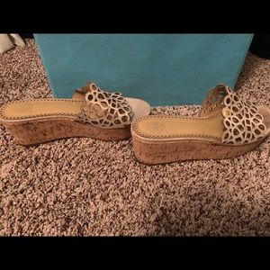 Tory Burch cork wedges